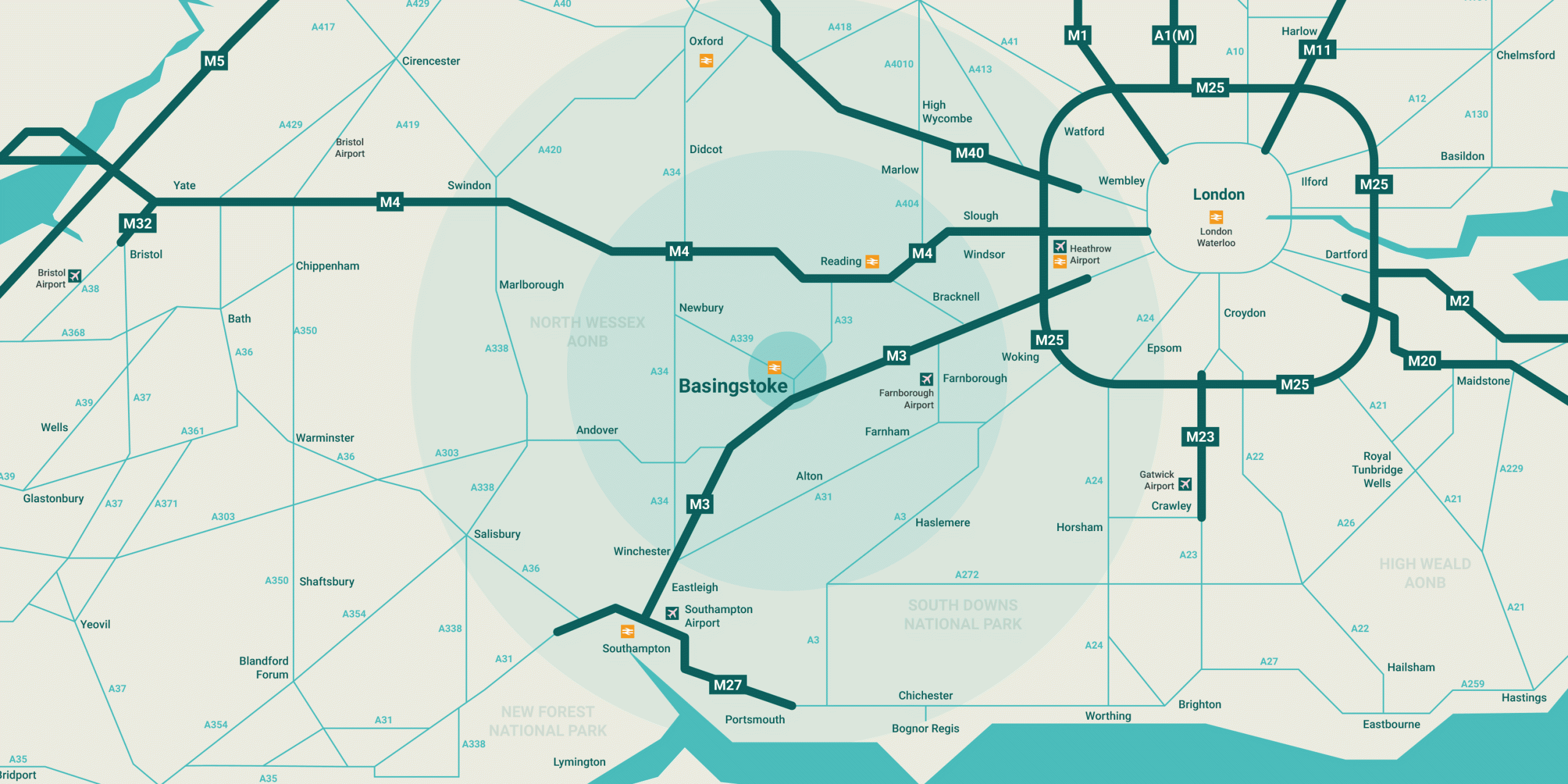 Basing View Connections Map